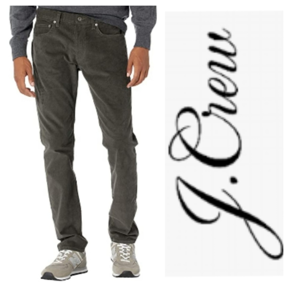 Men's Jcrew gray slim corduroy pants 484